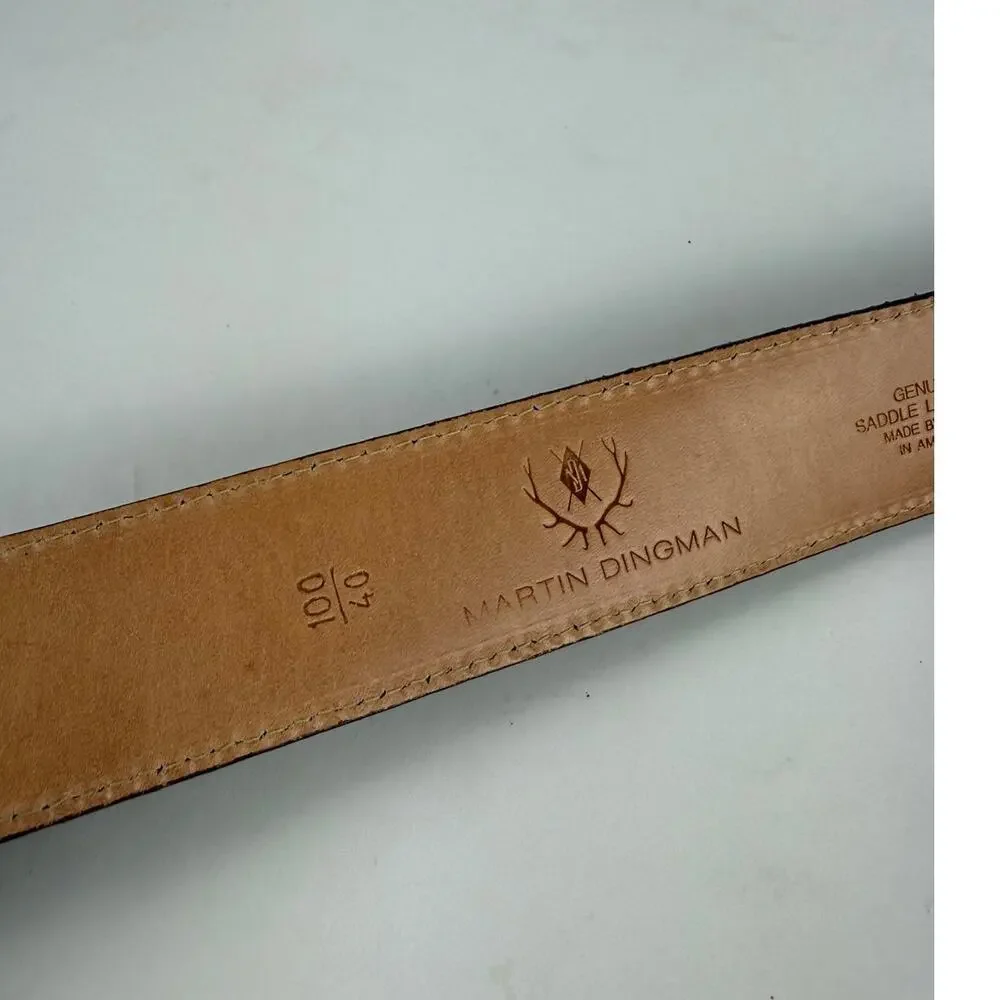 Stylish Martin Dingman Men's Brown Saddle Leather Belt - Size 100/40